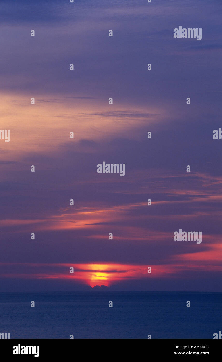 Sunset over the South China Sea. Stock Photo