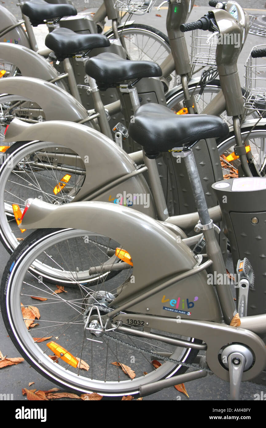 Velib bicycle hire station in Paris, France Stock Photo Alamy