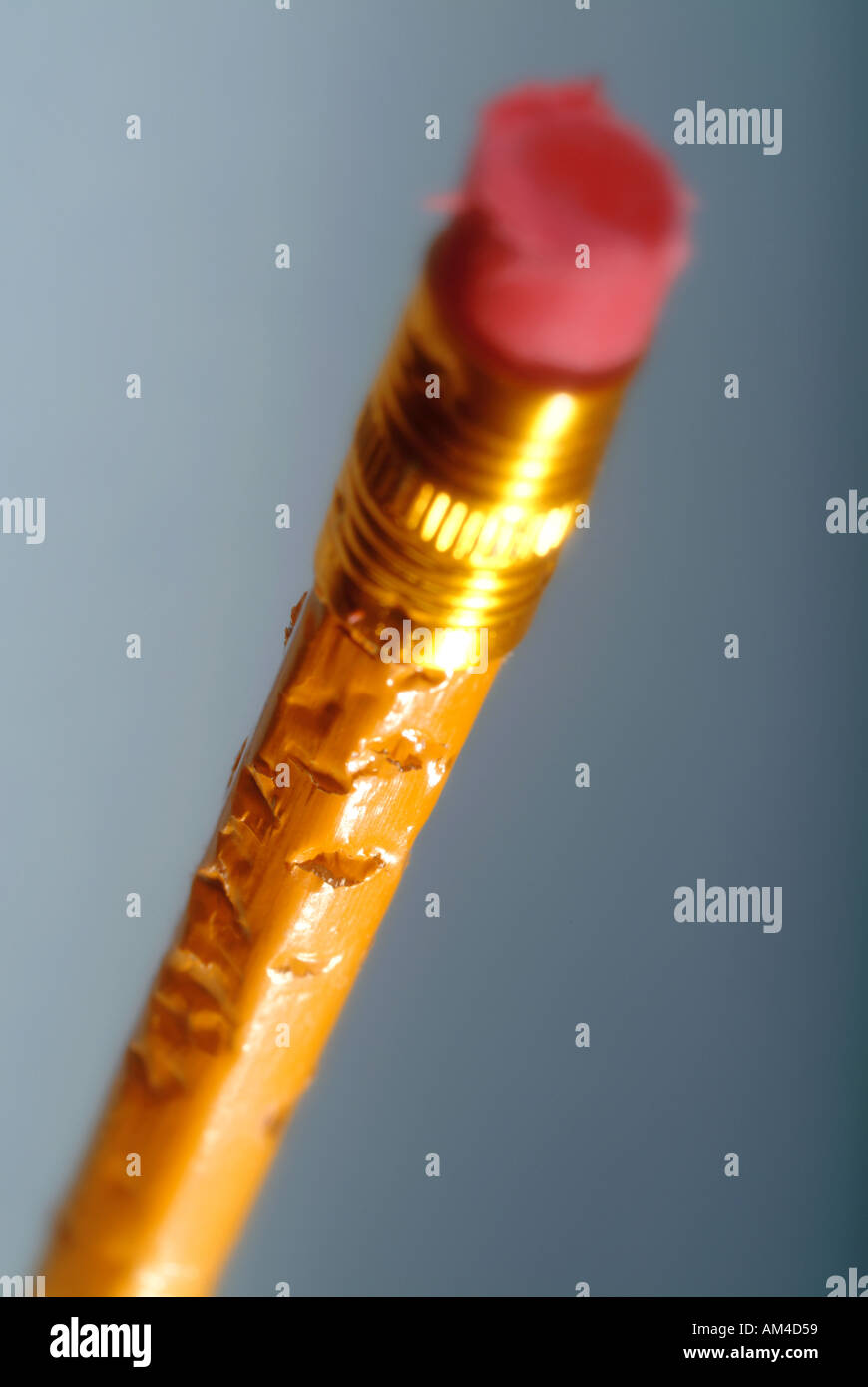 Pencil bite nervous teeth marks eraser office stressed worry worried hi