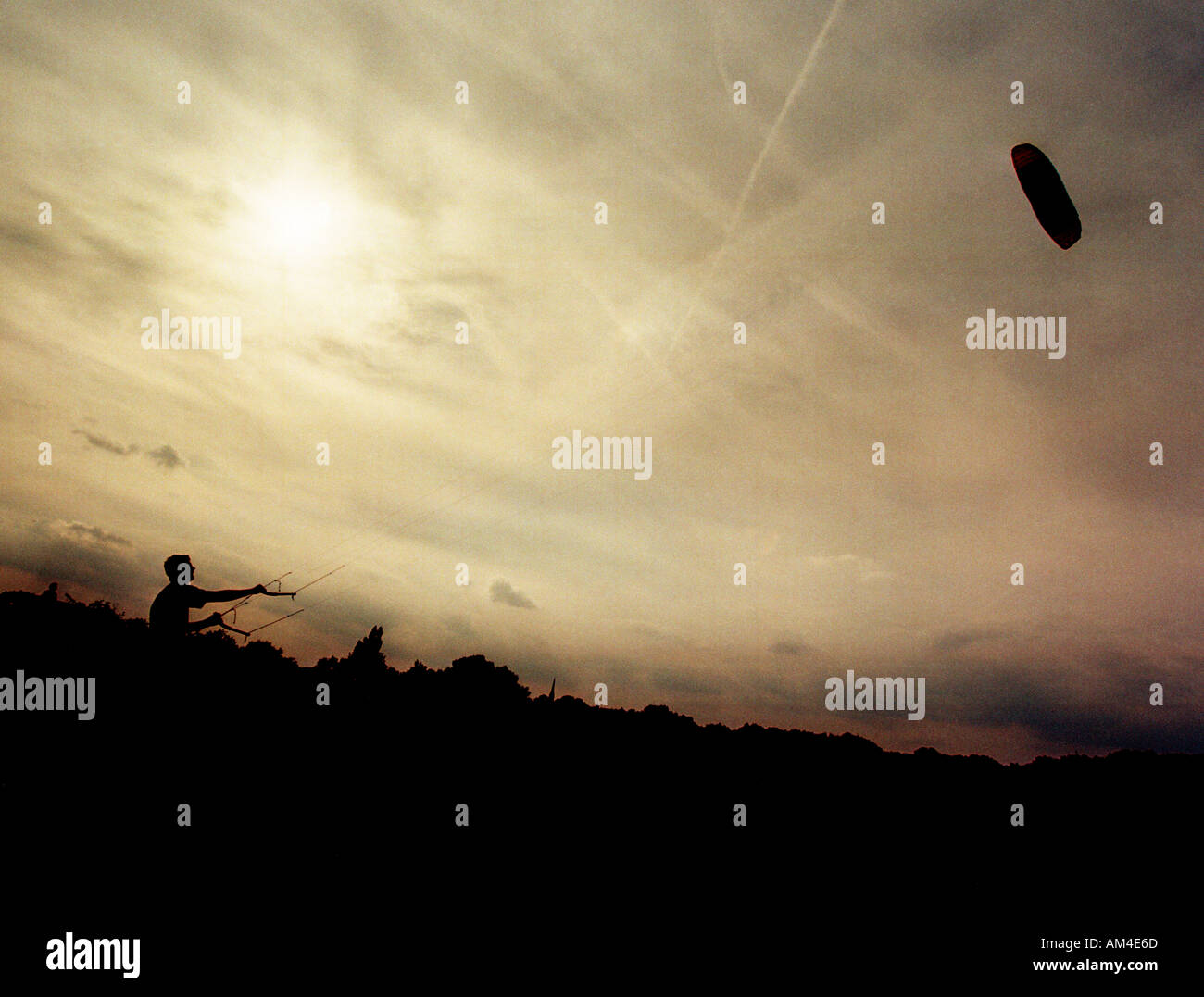 Kite flying on Hampstead Heath London UK Stock Photo Alamy