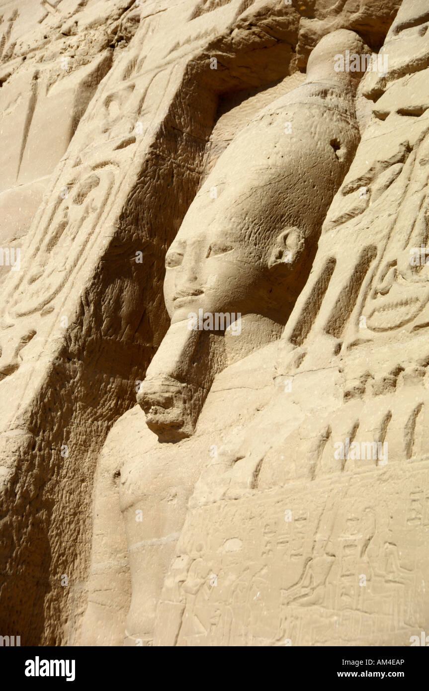 Smaller temple Abu Simbel Egypt North Africa Stock Photo