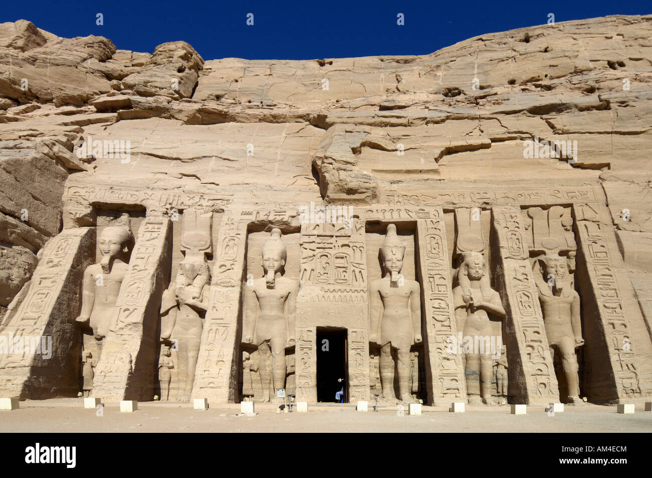 Smaller temple Abu Simbel Egypt North Africa Stock Photo