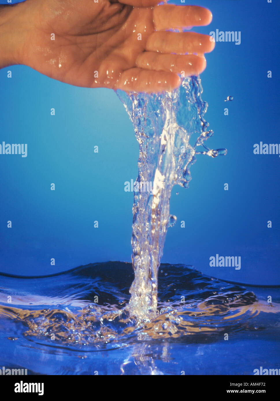 hand pouring column of water Stock Photo - Alamy