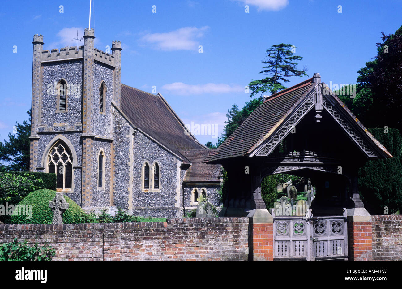 Remenham Berkshire Church Lych Gate Stock Photo