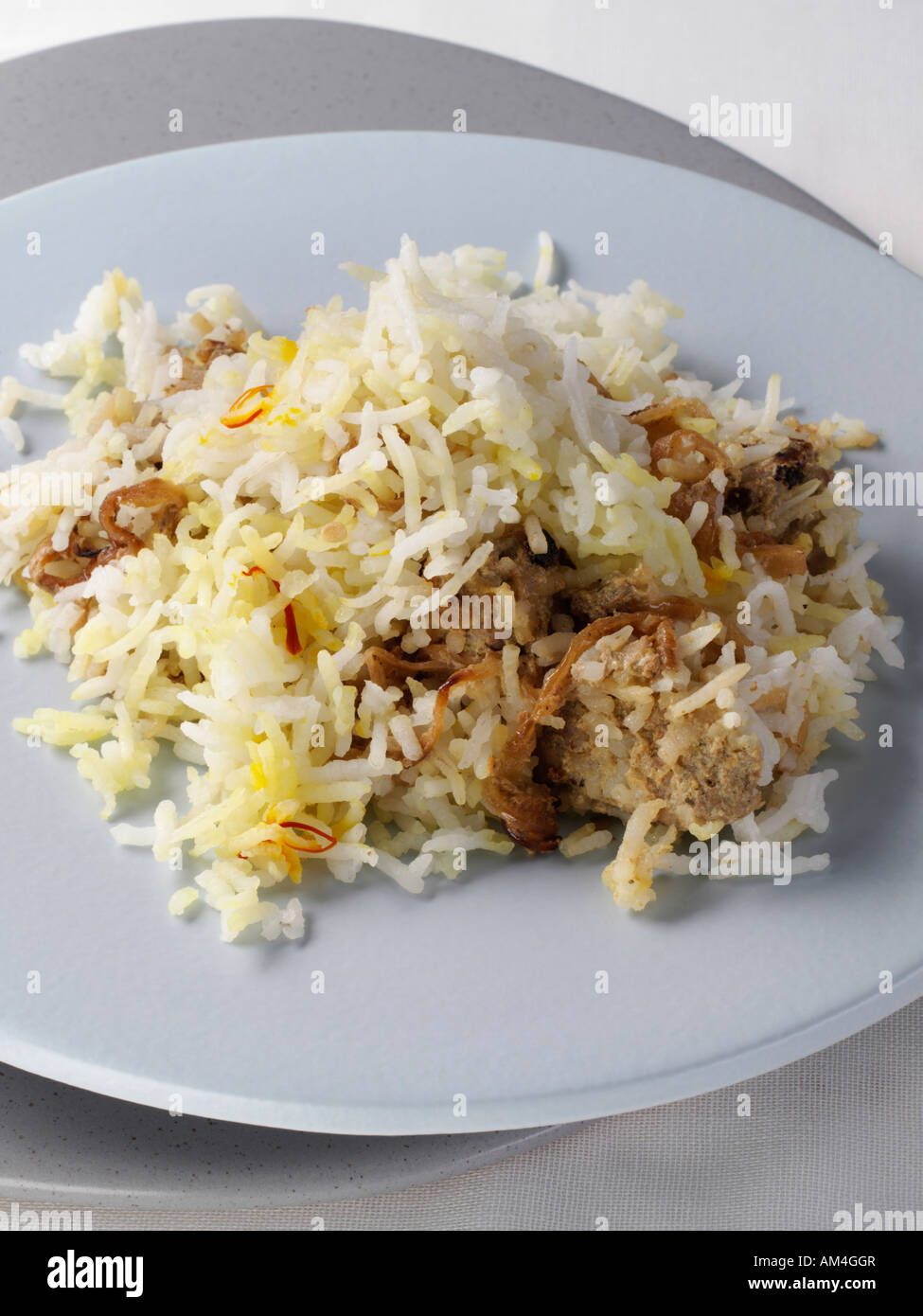 Individual indian lamb biryani basmati rice hires stock photography