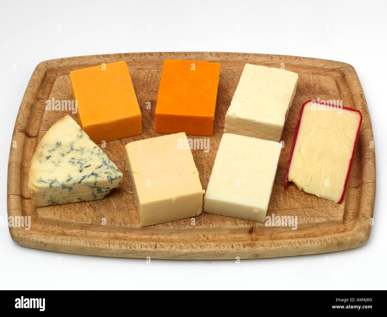 English Cheeses Double Gloucester Red Leicester Cheshire Stilton Cheddar  Lancashire and Wensleydale Stock Photo - Alamy