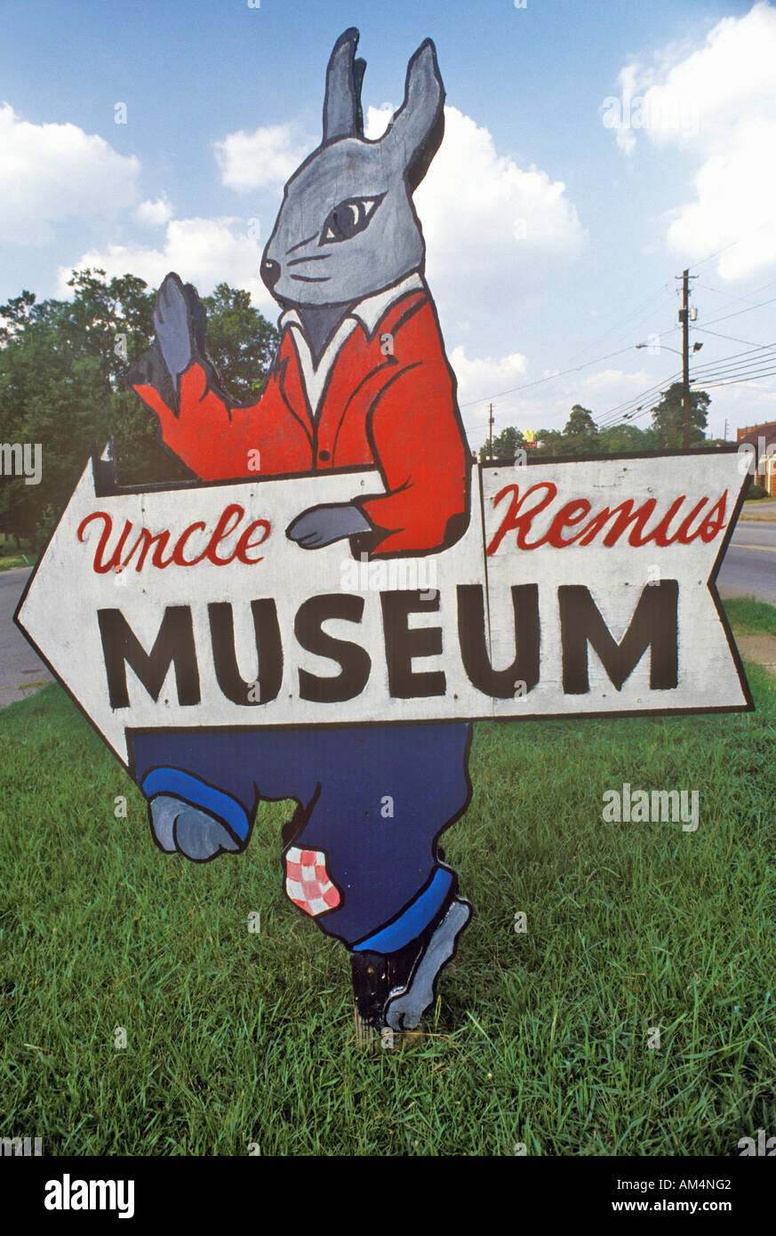 Rabbit sign advertising Uncle Remus Museum Eatonton Stock Photo Alamy