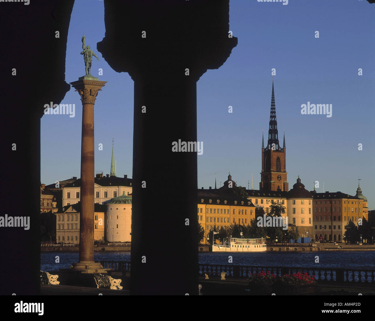 View of old town on Riddarholmen island, Stockholm. Stock Photo