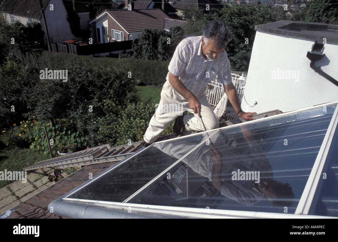 Diy Installing Solar Panel On Domestic House In Long Ashton