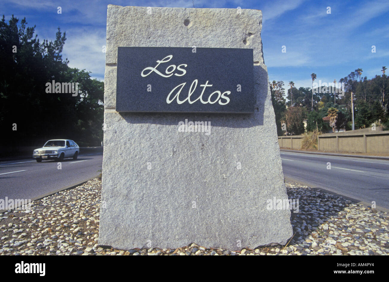 Los Altos sign Los Altos Silicon Valley California Stock Photo - Alamy