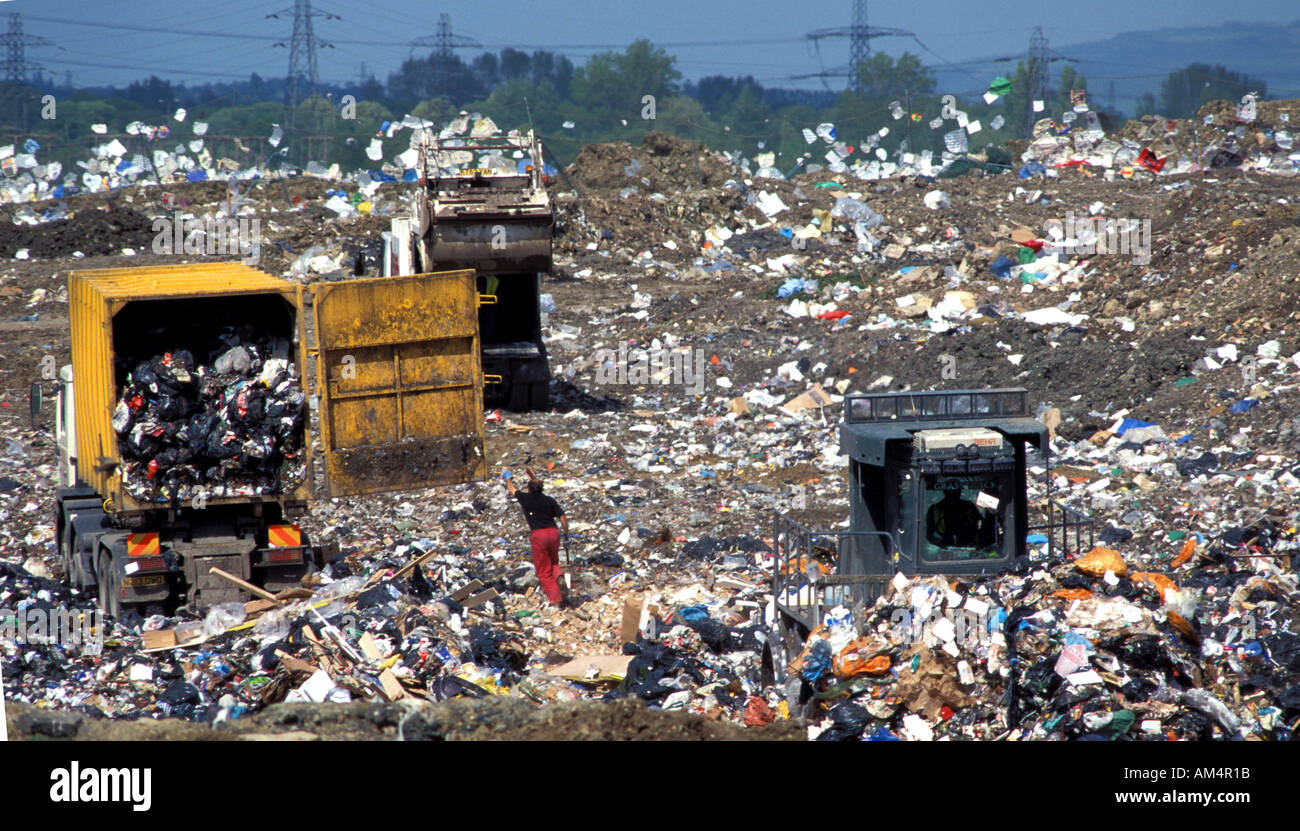 Hempstead landfill site near Gloucester May 1997 Stock Photo