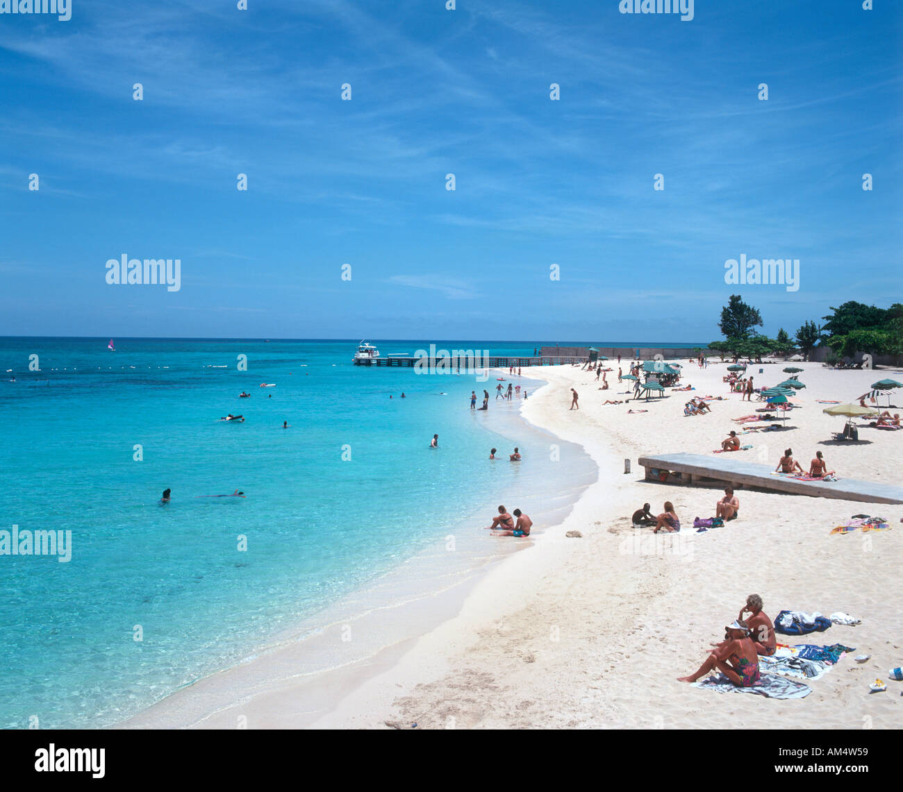 Doctor's Cave Beach in 1993, Montego Bay, Jamaica, Caribbean Stock Photo Alamy
