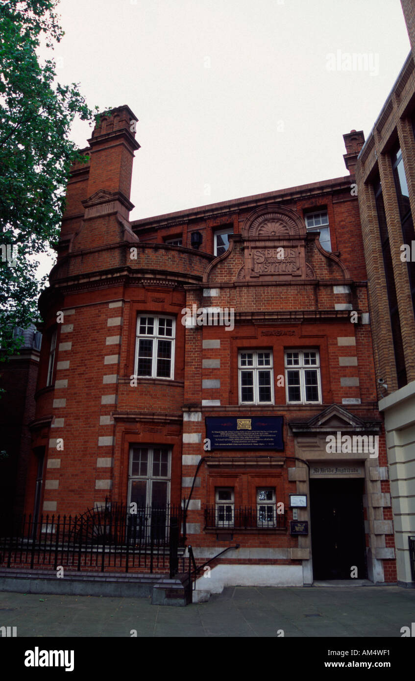 St Brides Institute, Fleet Street, London, WC1 UK Stock Photo