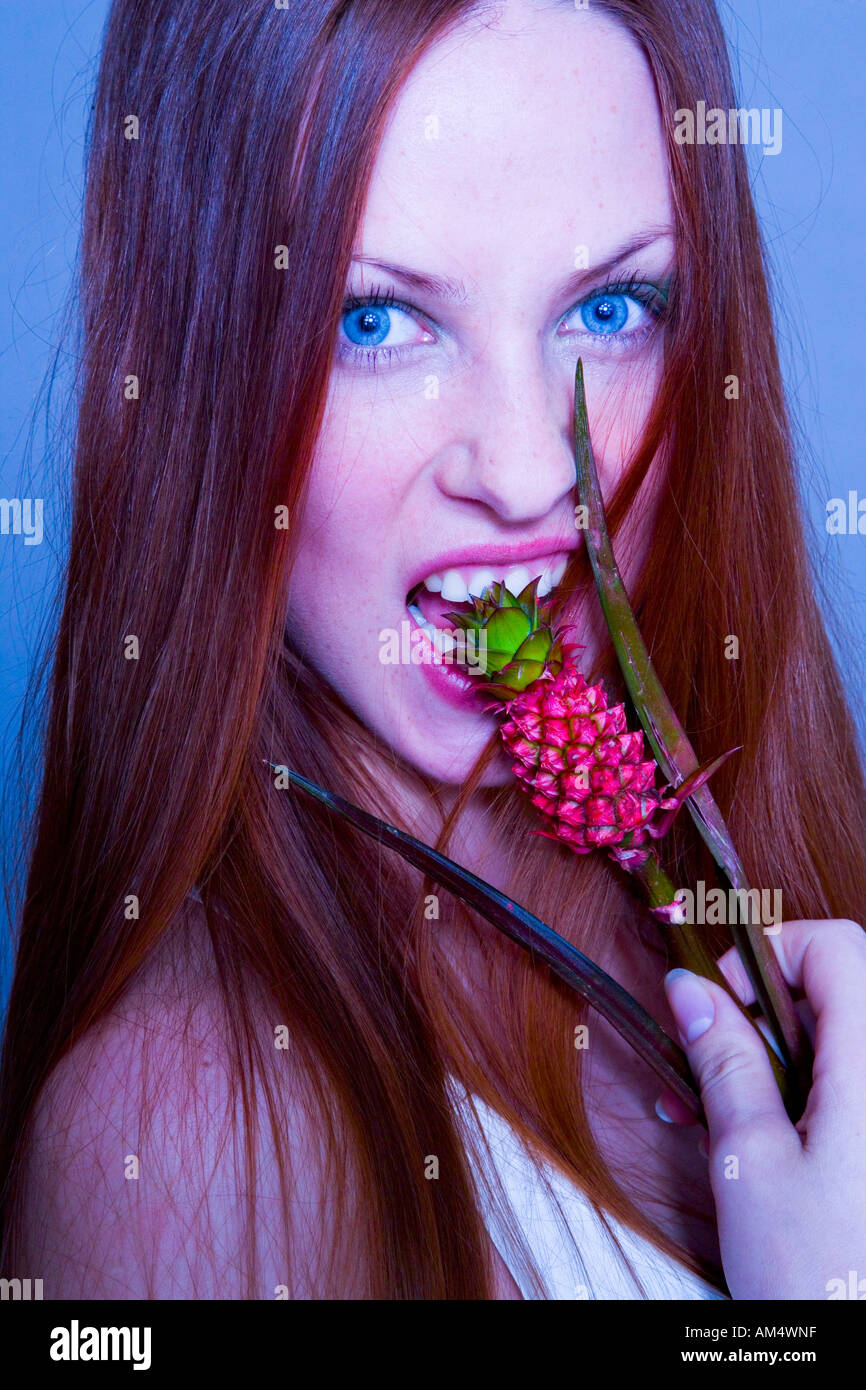 Mouth natural person pineapple plant hires stock photography and