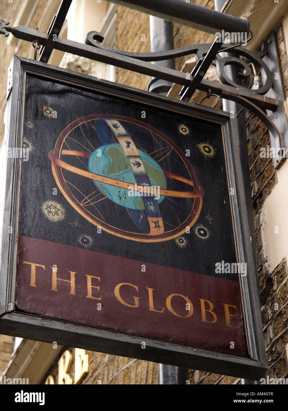 Sign at the Globe Tavern, 8 Bedale Street Borough Market Southwark London SE1 Stock Photo