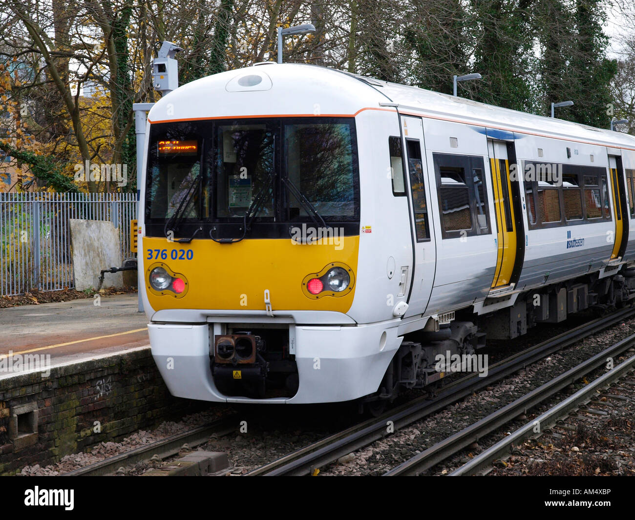 Train at Ladywell Station Lewisham London SE4 on a Autumn morning Stock Photo