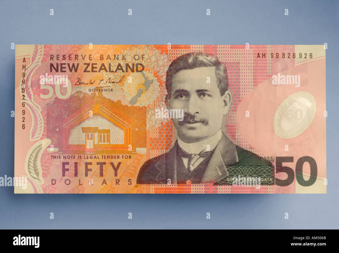 50 dollar bill from New Zealand Stock Photo