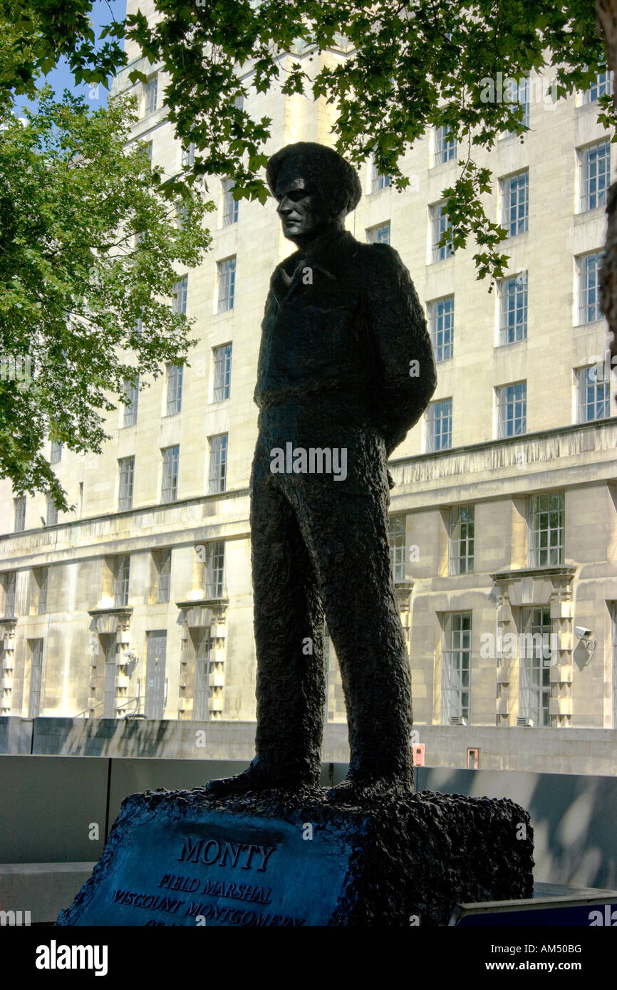 Statue of Field Marshall 1st Viscount Montgomery of Alamein outside