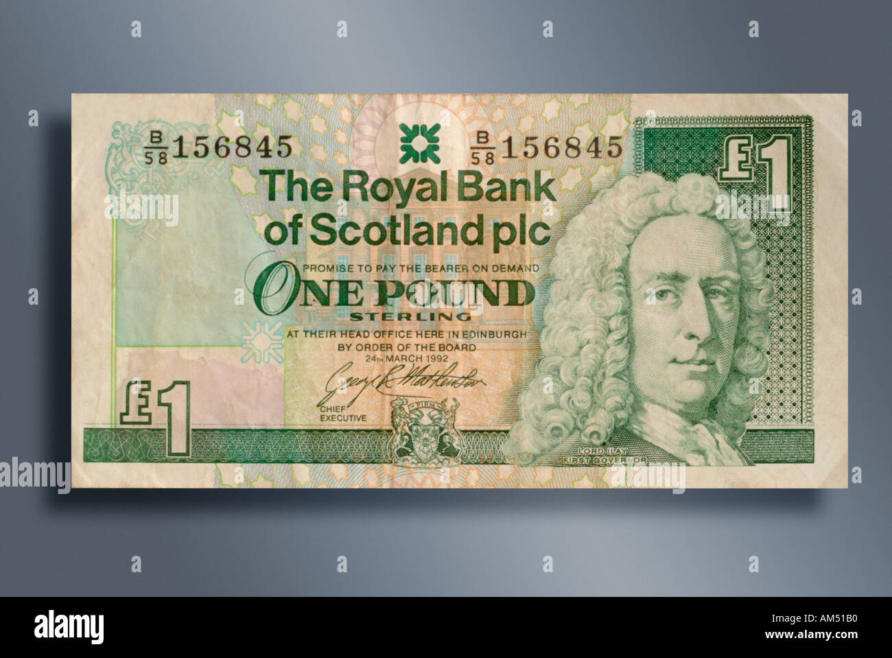 A Scottish 1 pound note Stock Photo