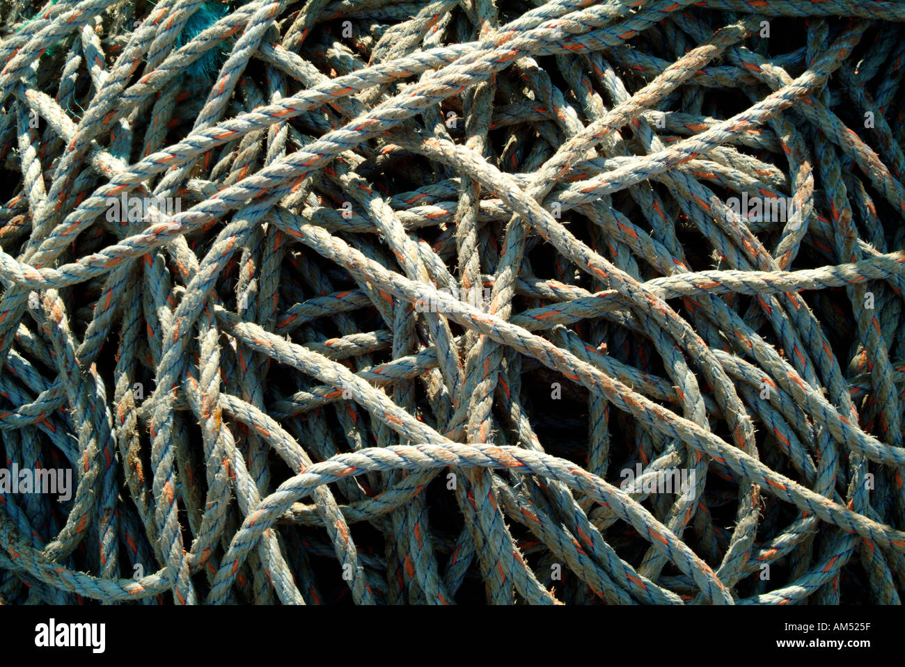 pile of tangled rope Stock Photo - Alamy