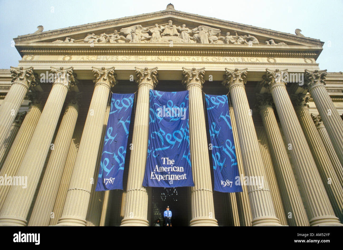 National Archives home of the Constitution Washington DC Stock Photo ...