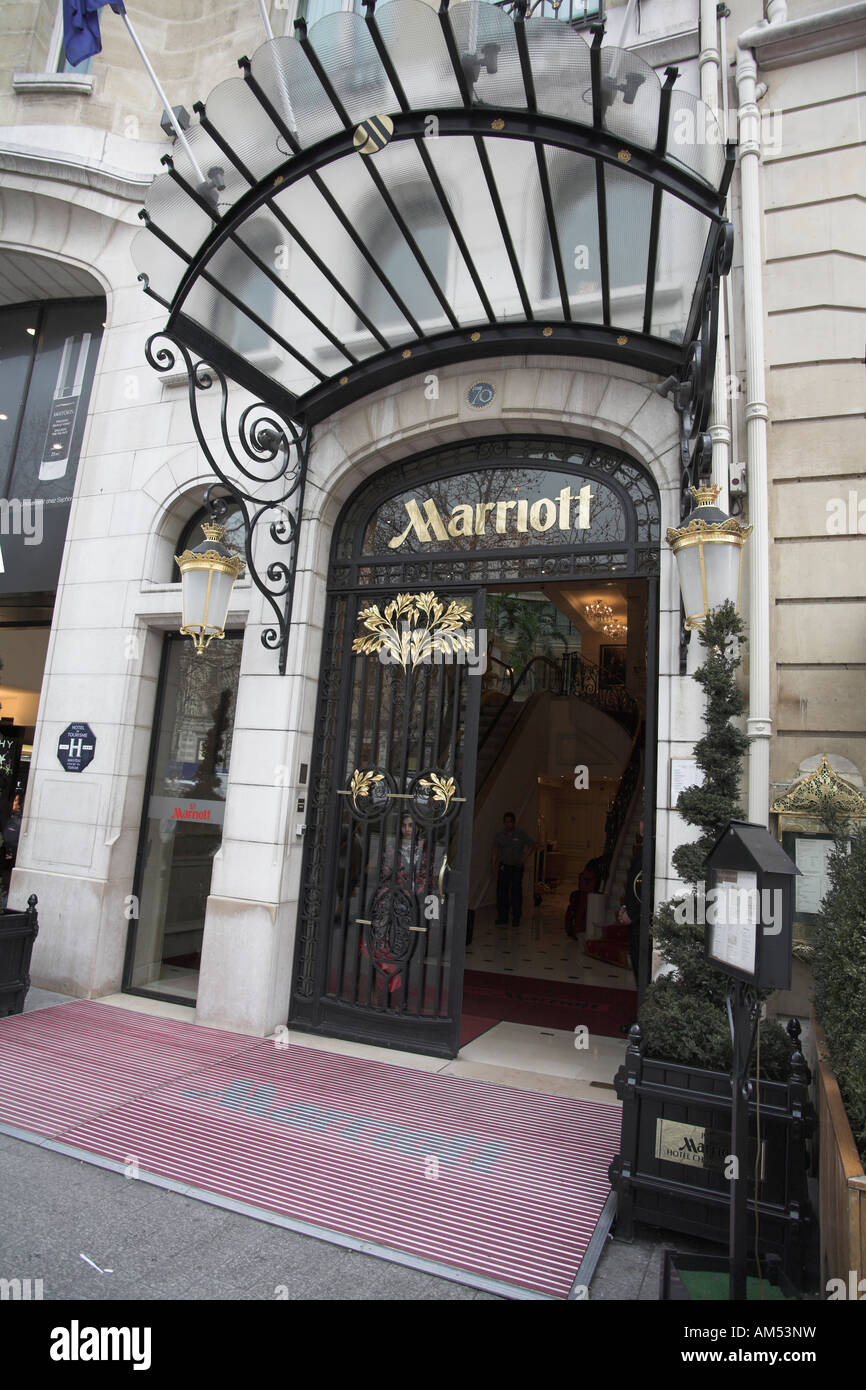 Paris marriott hotel ChampsElysées Stock Photo Alamy