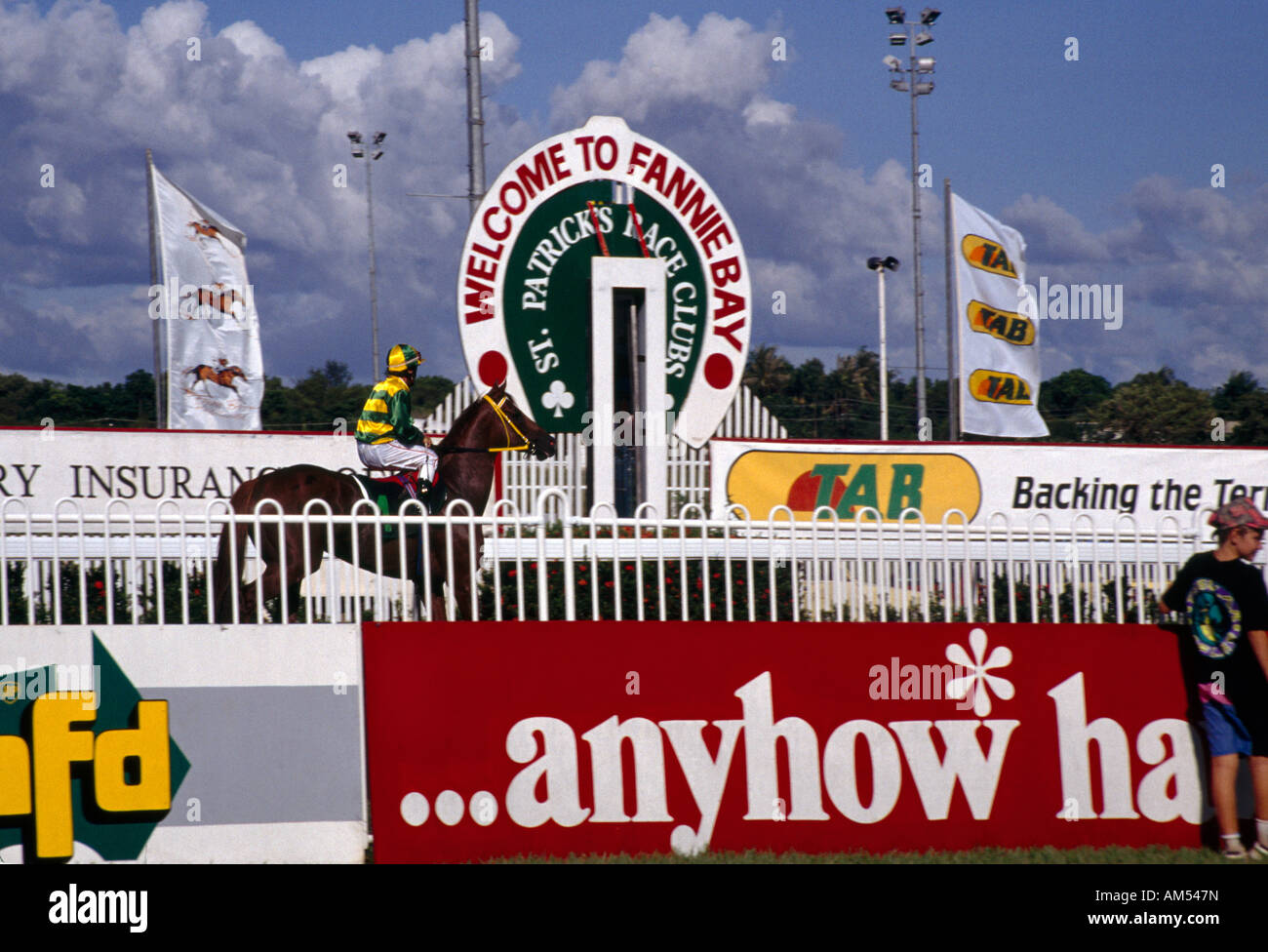 Darwin Australia Fannie Bay St Patrick’s Day Races Jockey On Horse