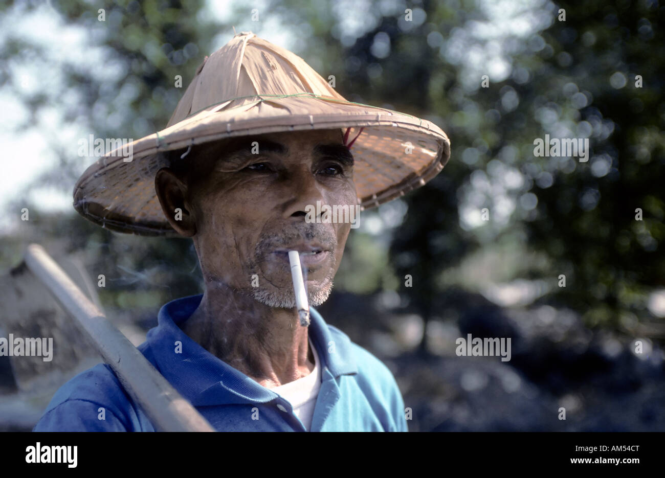 Young Rural Smokers Portrait Farmer smoking Taiwan Stock Photo - Alamy