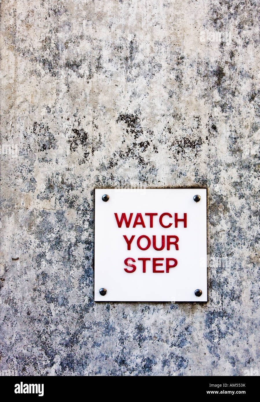 watch your step sign Stock Photo