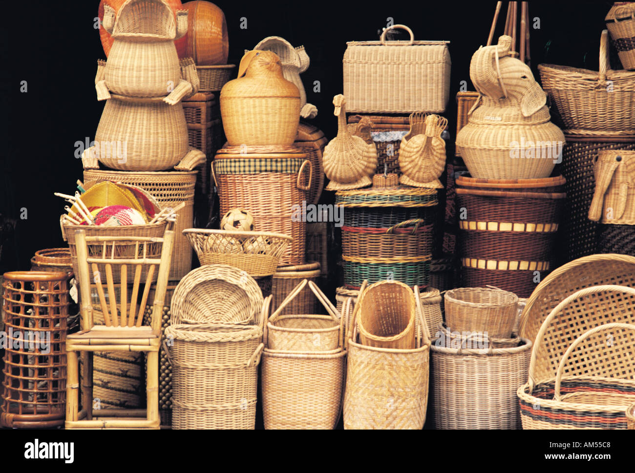 Basket Store in Little India, Singapore Stock Photo - Alamy