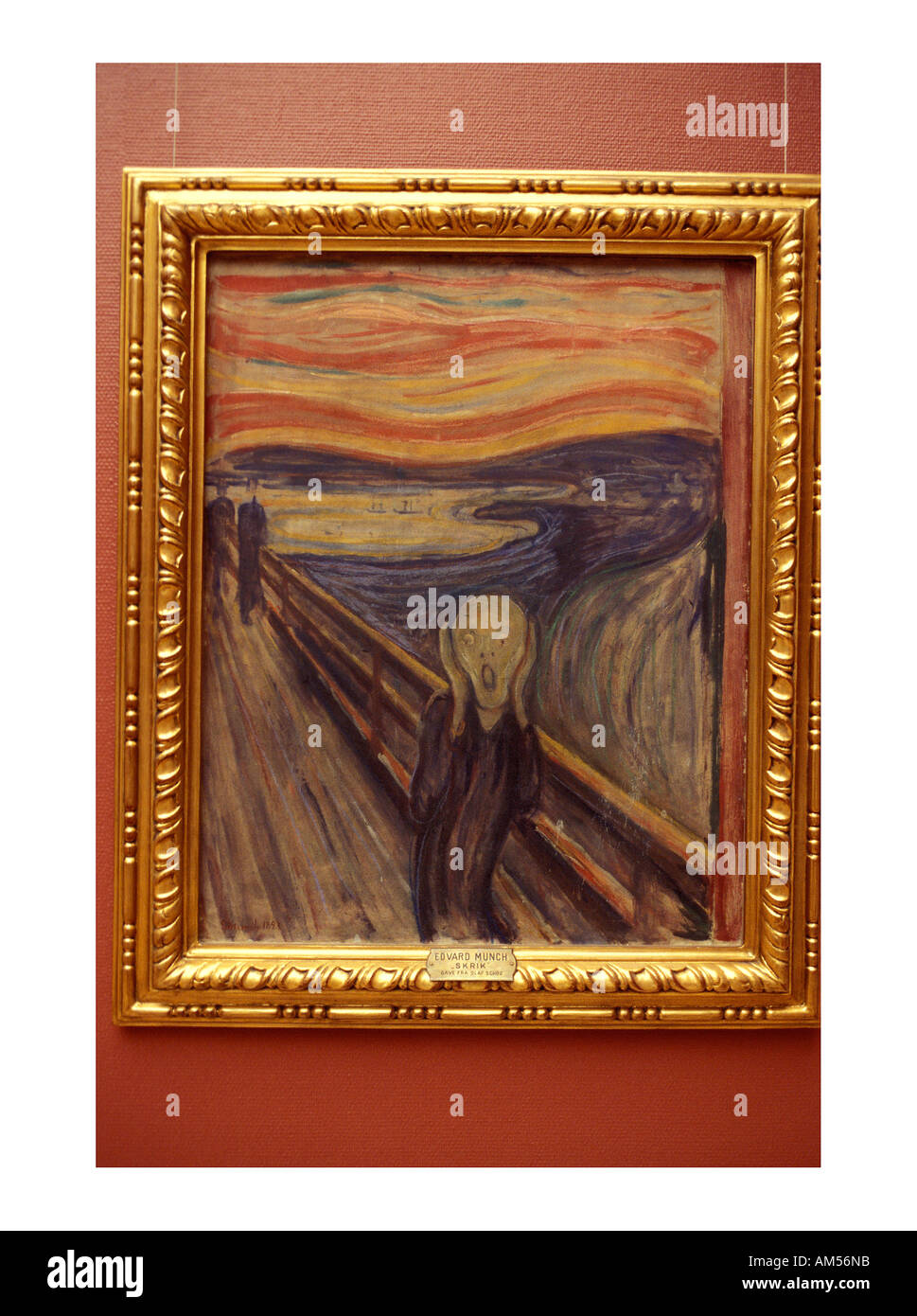 Oslo the famous painting the scream of Munch in the National Gallery museum Stock Photo