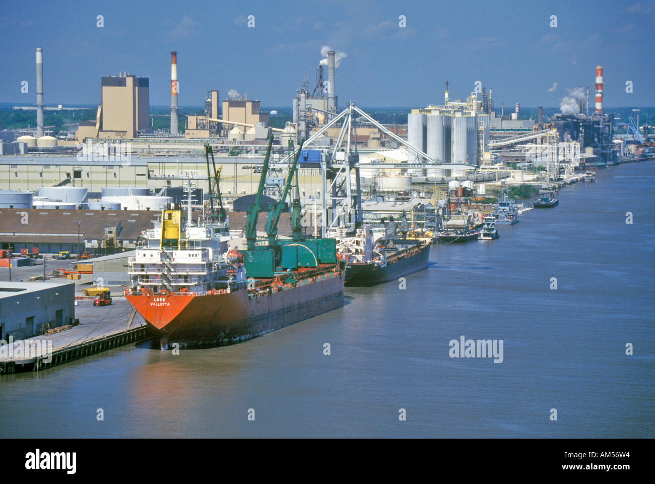 Shipping in the Port of Savannah Savannah Georgia Stock Photo