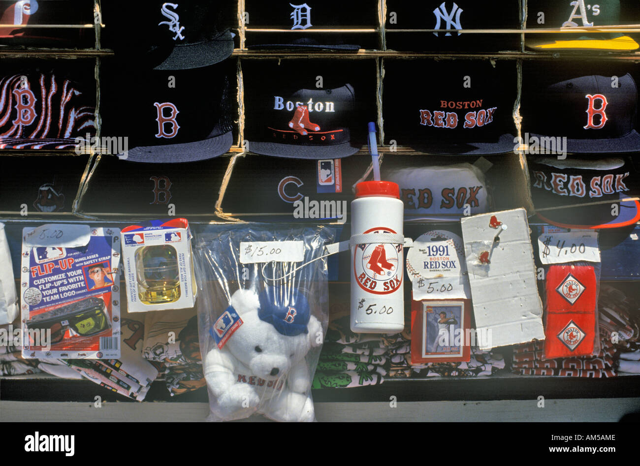 Baseball Souvenirs Fenway Park Boston Massachusetts Stock Photo Alamy