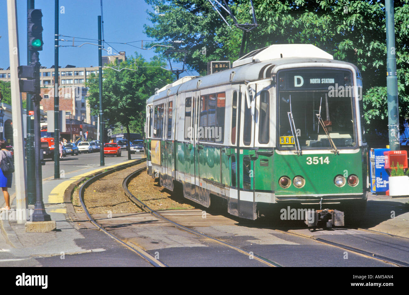 Trolley Car Boston Massachusetts Stock Photo Alamy