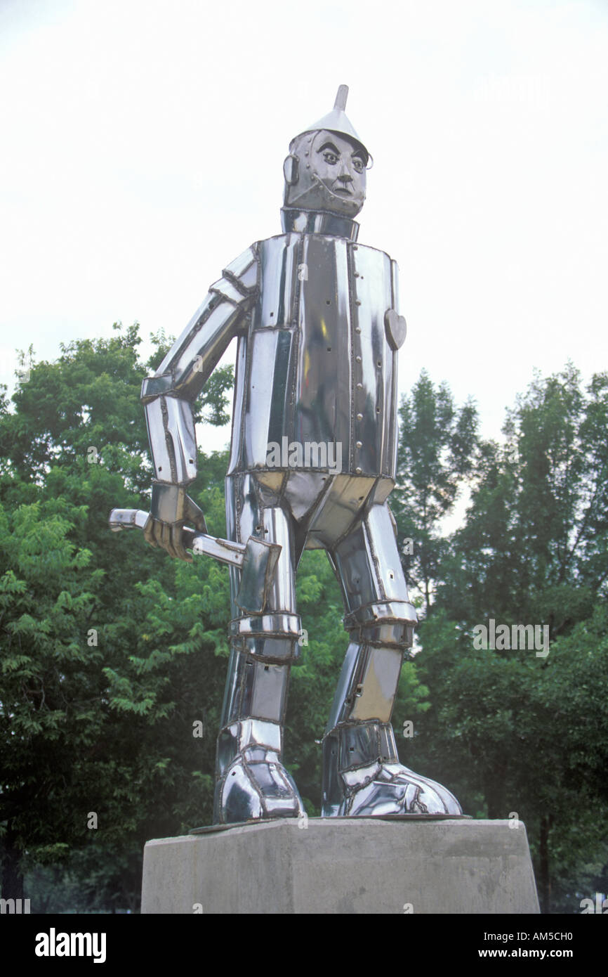 Tin Man Statue at Oz Park Chicago Illinois Stock Photo