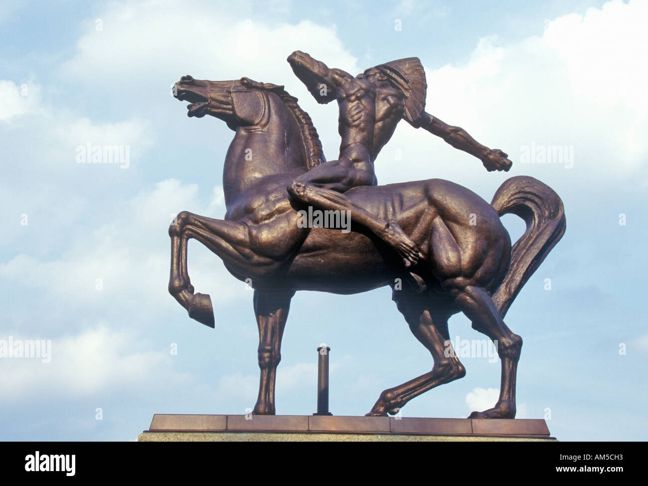 Native American Statue On Horse High Resolution Stock Photography and ...