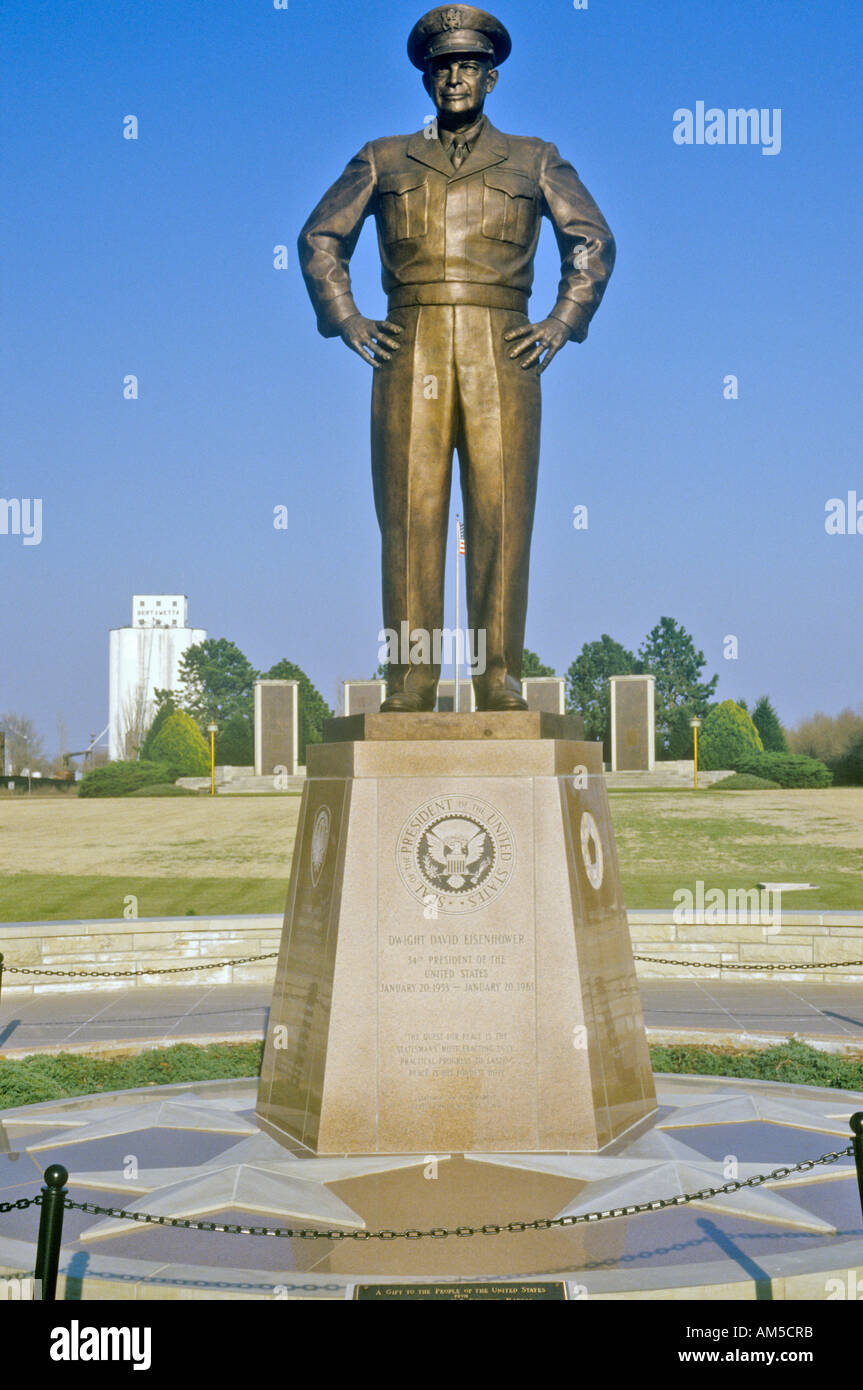 Statue of General Dwight D Eisenhower Abilene Kansas Stock Photo