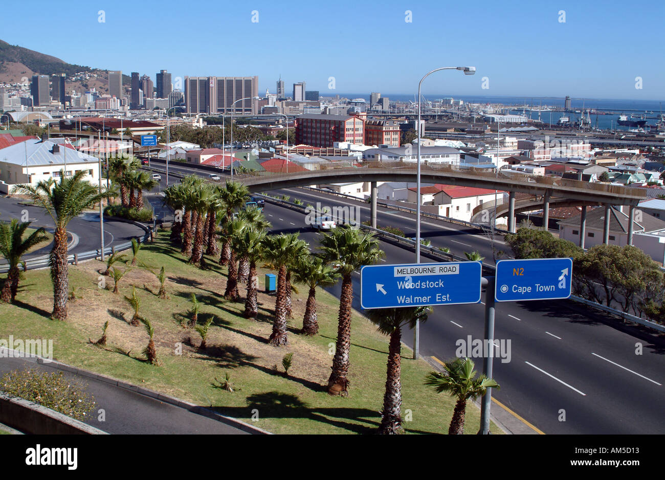 Cape Town South Africa RSA The N2 Road into City Centre Stock Photo - Alamy