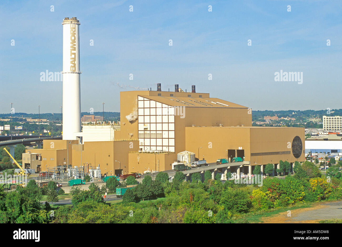 Trash Incinerator Baltimore Maryland Stock Photo Alamy