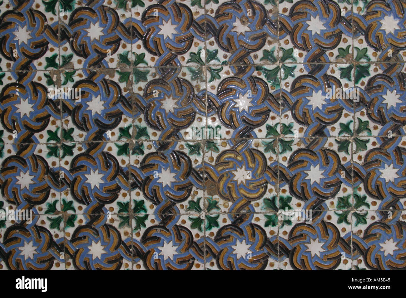 Seville Spain Casa de Pilatos tile work Stock Photo