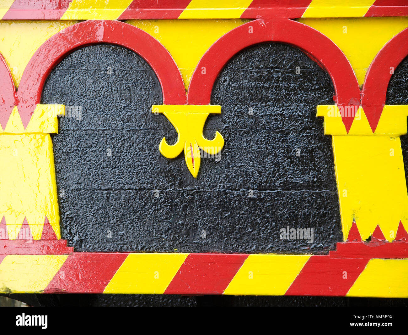 Intricate detail shot of The Golden Hinde full-size replica
