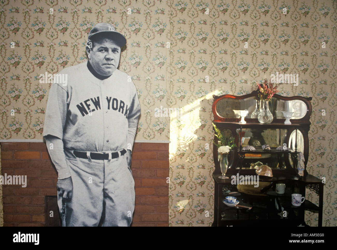 Room Inside Babe Ruth s Birthplace and the Baltimore Orioles Museum Baltimore Maryland Stock Photo