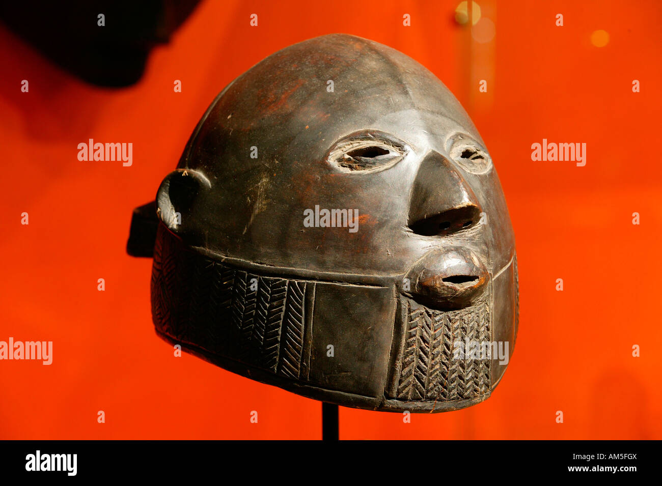 Wooden mask from Luba/Hemba, Zaire, National Museum of Culture, Pretoria, South Africa Stock Photo