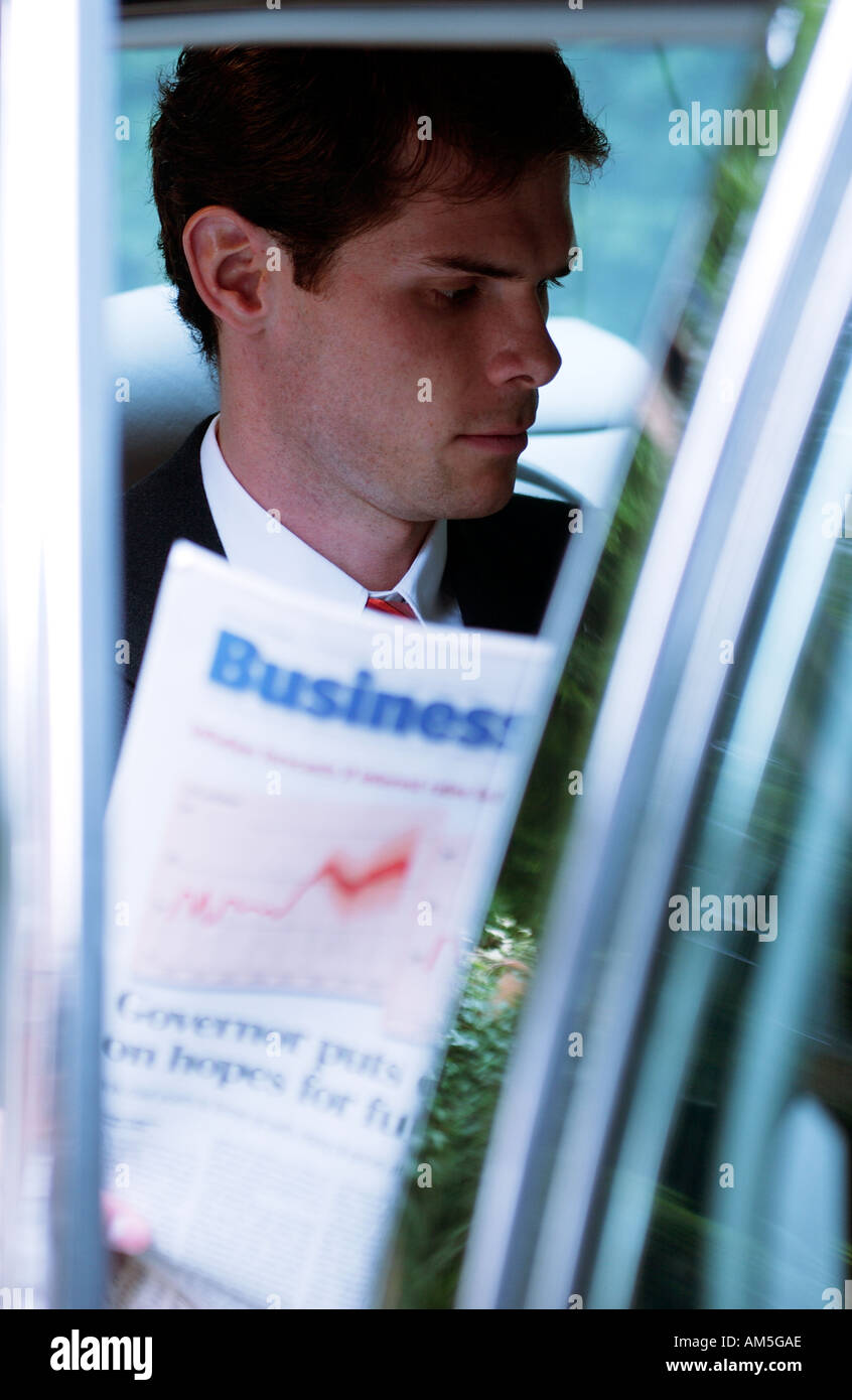 Business man in car Stock Photo - Alamy