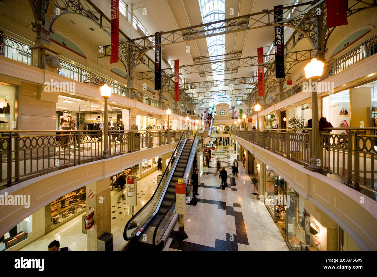 Shopping centre Patio Bullrich Mall Buenos Aires interior Stock Photo