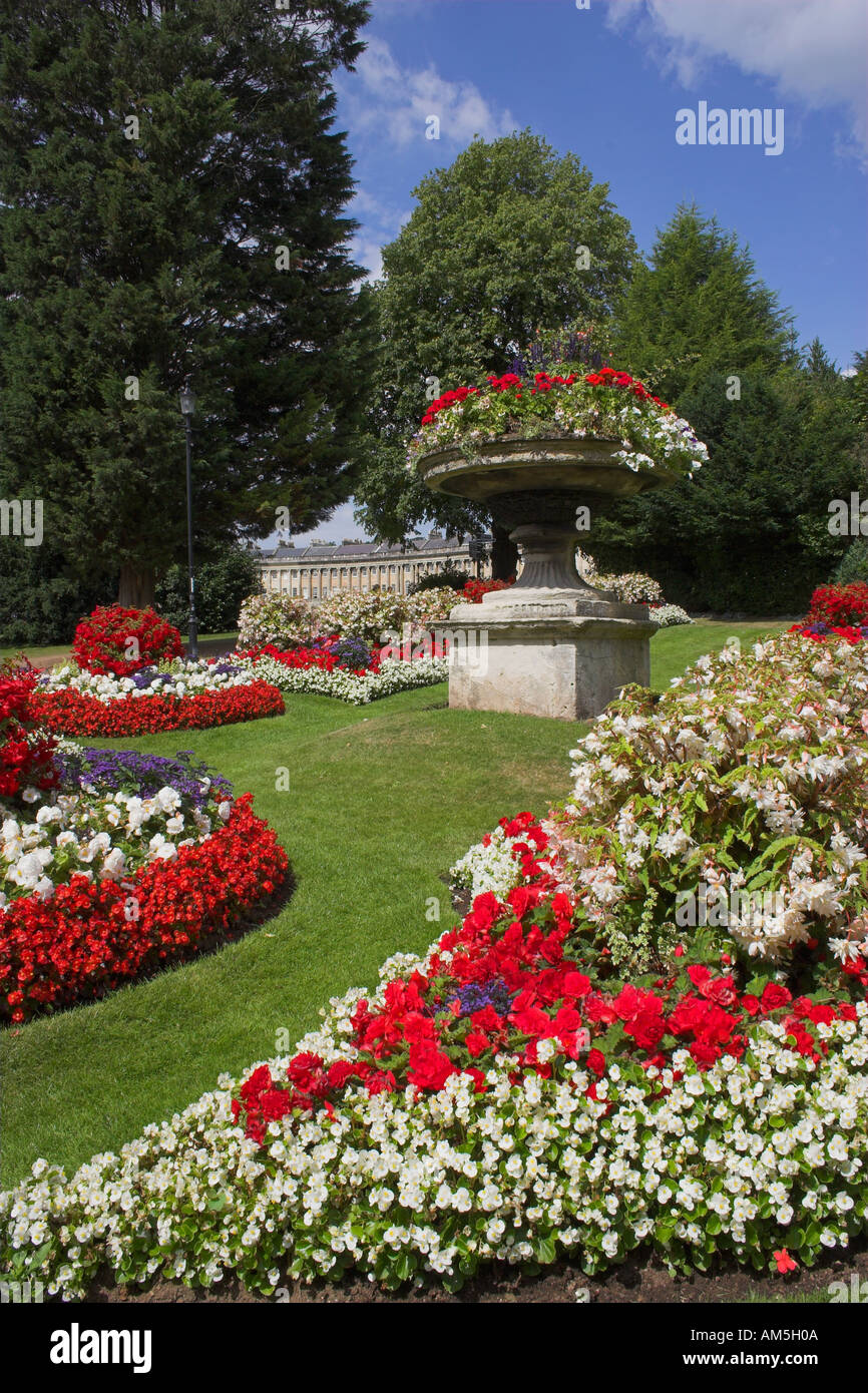Summer flowers on display in the Royal Victoria Park with the Royal