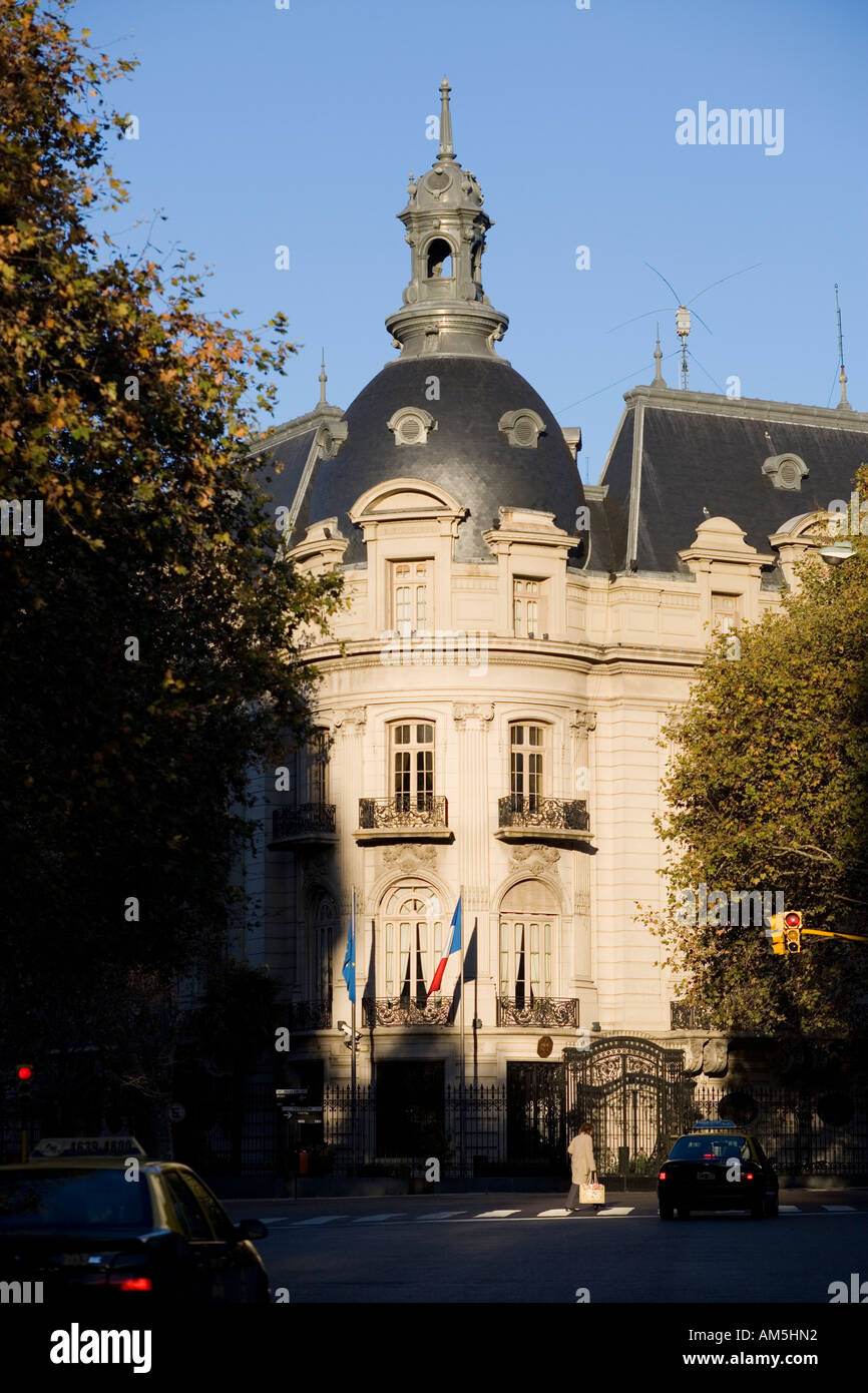 Embajada de Francia, Building of the French Embassy Buenos Aires, Argentina. Stock Photo