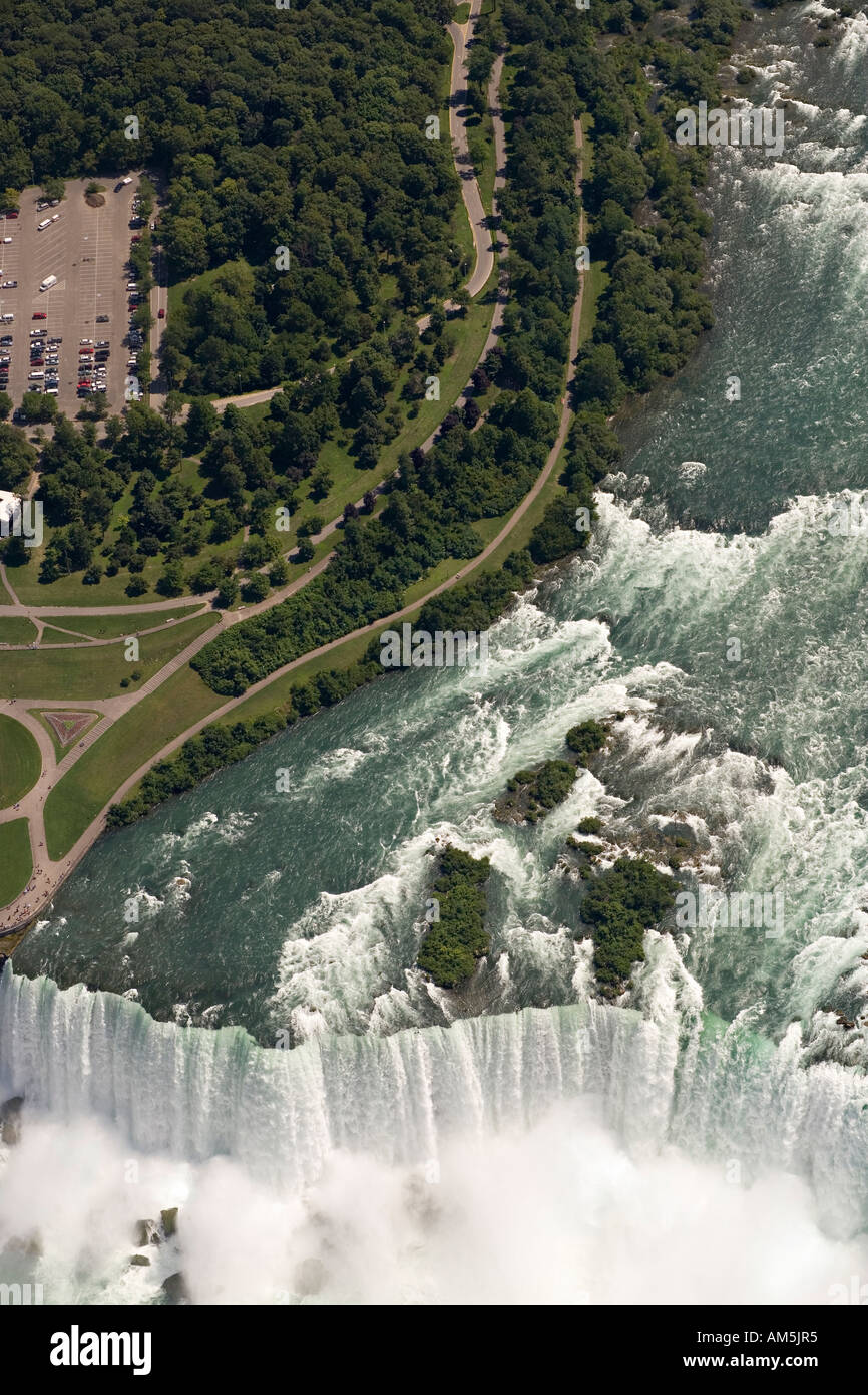 Aerial shot of Horseshoe Falls Niagara Falls Stock Photo
