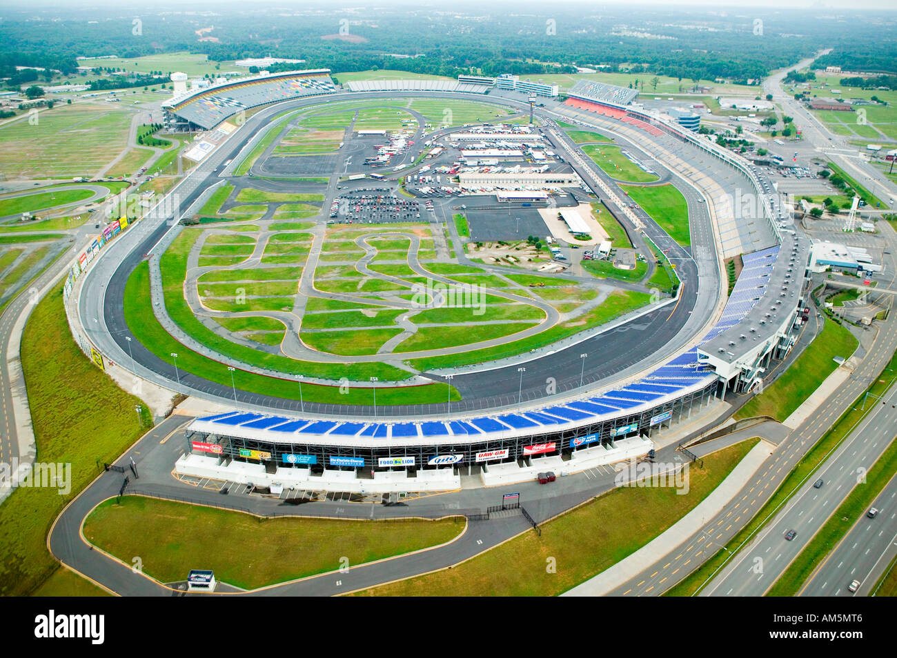 Aerial view of North Carolina Speedway in Charlotte NC Stock Photo Alamy