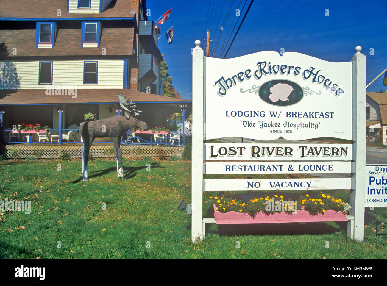 Three Rivers House a bed and breakfast on Route 16 Gorham NH Stock